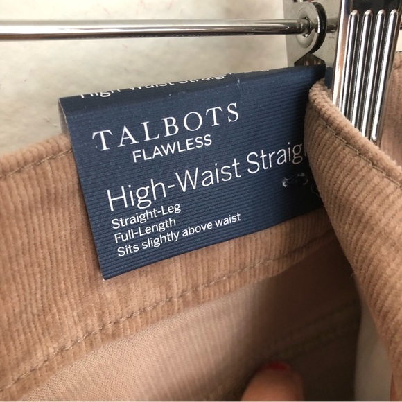 NWT Talbots Flawless High Waist Straight Leg Corduroys - Picture 7 of 13